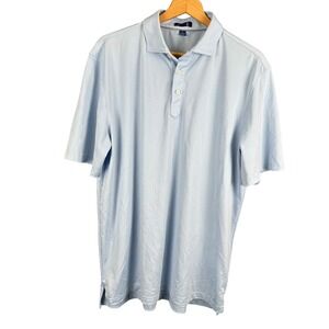 Stitch Golf Mens Blue Short Sleeve Performance Polo Shirt Size Large L